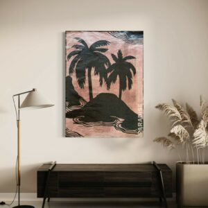 OLD DUTCH CANVAS – WRINKLED ‘SHOW HER PARADISE’ black