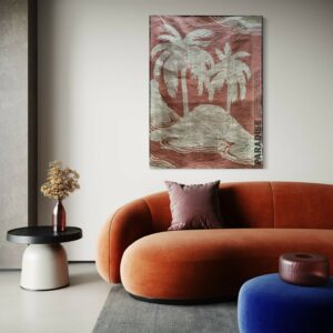 OLD DUTCH CANVAS – WRINKLED ‘SHOW HER PARADISE’ terra pink