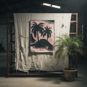 OLD DUTCH CANVAS – WRINKLED ‘SHOW HER PARADISE’ black