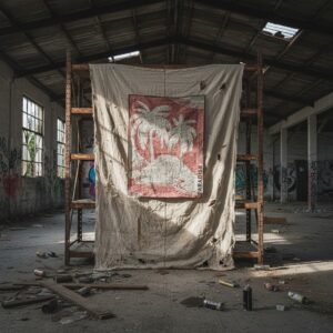 OLD DUTCH CANVAS – WRINKLED ‘SHOW HER PARADISE’ terra pink