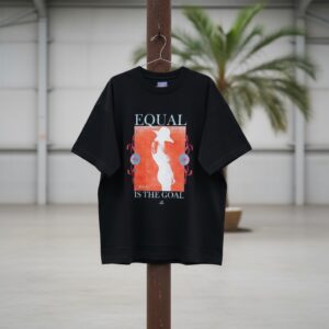 Oversized T-shirt – Black EQUAL IS THE GOAL