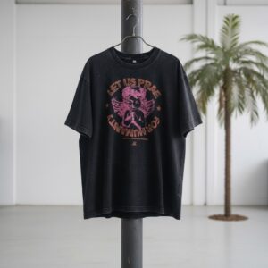 Oversized T-shirt – Washed black LET US PRAE