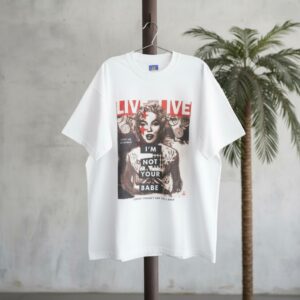 Oversized T-shirt – White LIVE